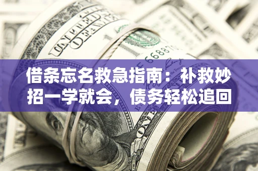 北京借条忘名救急指南：补救妙招一学就会，债务轻松追回！